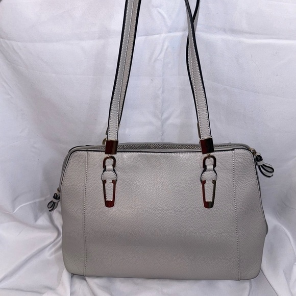 Purse Over the Shoulder Handle Bag Canvas Handbag Zipper Closure Pockets Square - Picture 6 of 9
